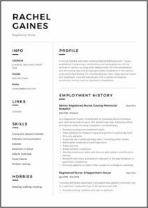 Professional Registered Nurse Resume Template