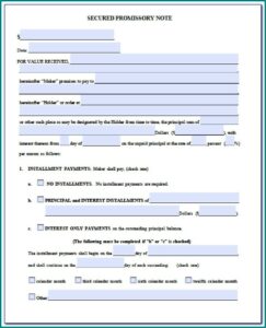 Promissory Note Loan Agreement Template
