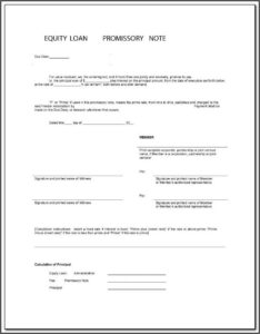 Promissory Note Loan Template