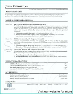 Registered Nurse Cv Template Free