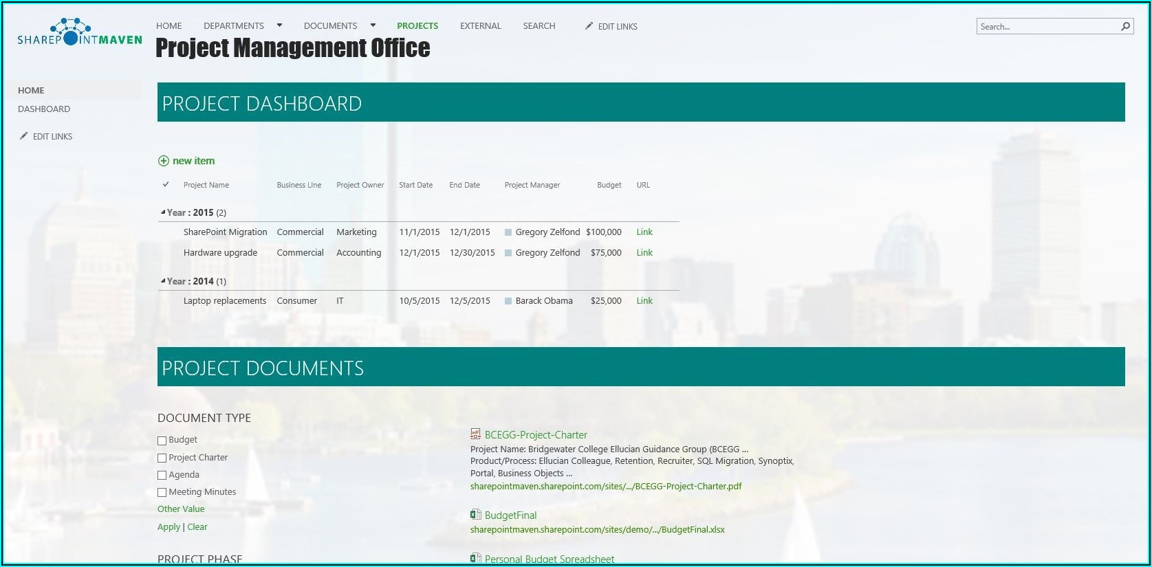 Sharepoint Landing Page Template