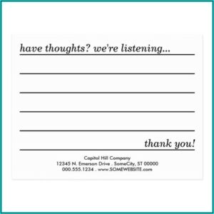 Suggestion Box Card Template