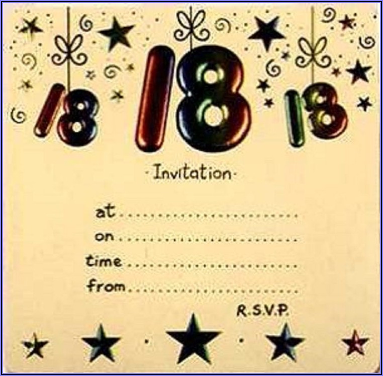 18th Birthday Invitation Card Sample