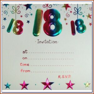 18th Birthday Invitation Template Boy
