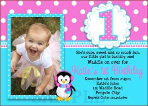 1st Birthday Invitation Card