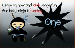 1st Birthday Invitation Card Blank Boy