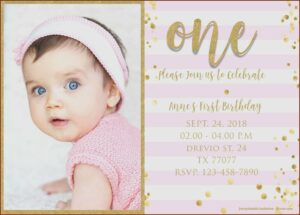 1st Birthday Invitation Card Free Download