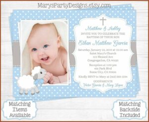 1st Birthday Invitation For Baby Boy