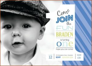 1st Birthday Invitation Ideas For A Boy