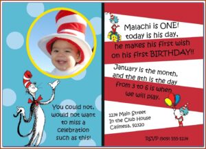 1st Birthday Invitation Template With Photo