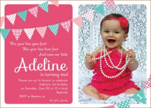 1st Birthday Invitation Templates With Photo