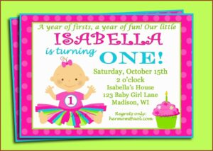 1st Birthday Invitation Wording Samples