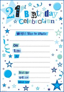 21st Birthday Invitations Male