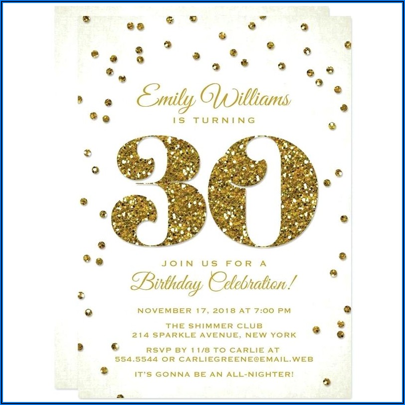 30th Birthday Invitation For Her Ideas
