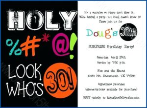 30th Birthday Invitation Wording For Her