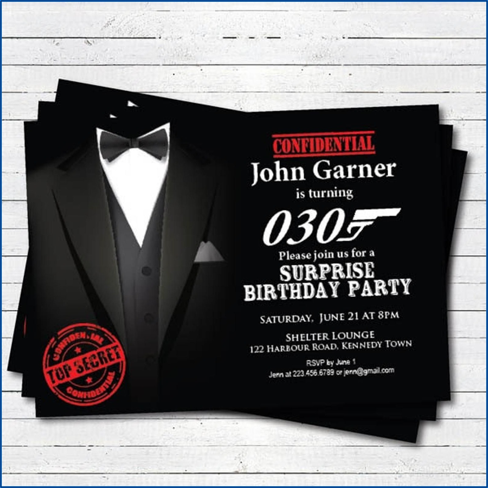 30th Birthday Invitations Man