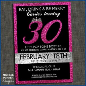 30th Birthday Invitations Templates Free