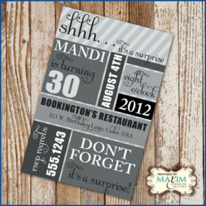 30th Birthday Party Invitations For Him