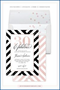 30th Birthday Party Invitations Rose Gold