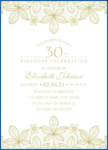 30th Surprise Birthday Invitations Templates