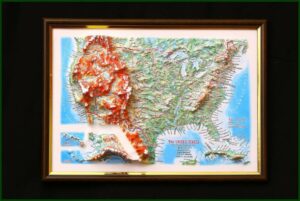 3d Relief Map Of Usa