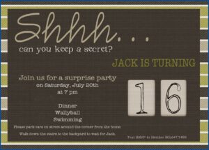 60th Birthday Surprise Invitation Wording