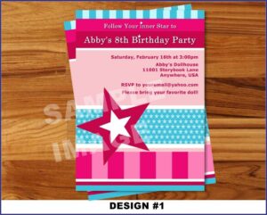 American Girl Birthday Invitation Templates Free