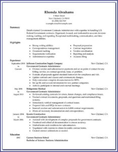 American Resume Template Free