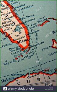 Antique Map Florida Keys