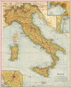 Antique Map Of Italy