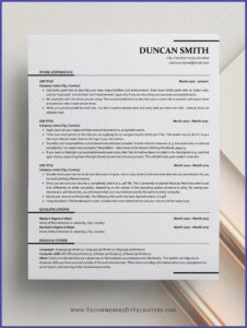 Ats Friendly Resume Template Free Download