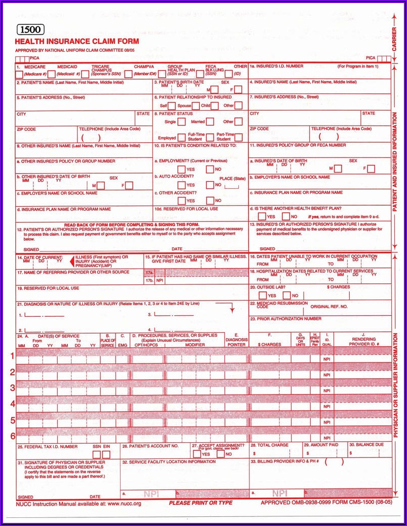 Auto Insurance Forms Template