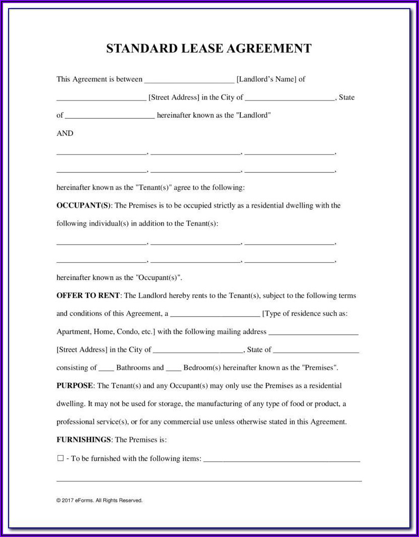 Auto Lease Agreement Template