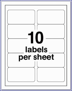 Avery 21 Label Sheet Template