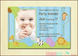 Baby Boy 1st Birthday Invitations