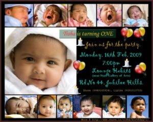 Baby Boy First Birthday Invitation Cards India