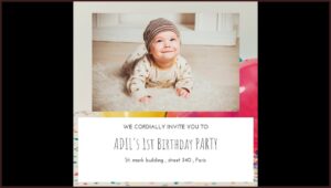 Baby Boy First Birthday Invitation Message