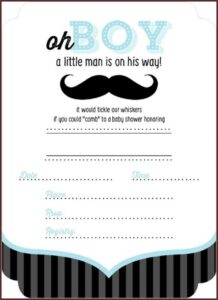 Baby Boy Shower Invitations Blank