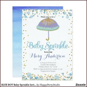 Baby Boy Sprinkle Invitations