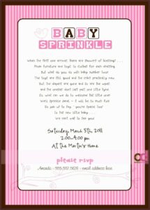 Baby Boy Sprinkle Invitations Wording