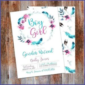 Baby Gender Reveal Invitations Free