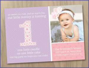 Baby Girl 1st Birthday Online Invitations