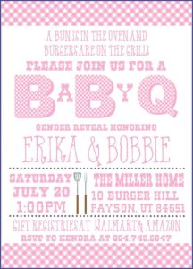 Baby Q Gender Reveal Invitations