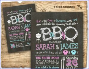 Baby Q Gender Reveal Invitations Free