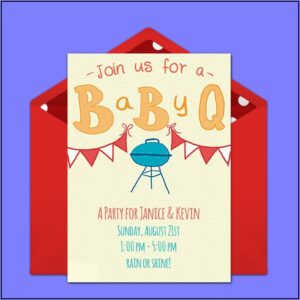 Baby Q Shower Invitations Free