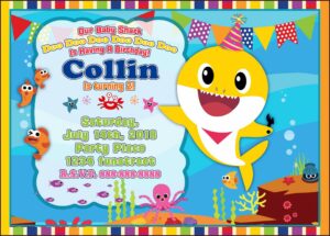 Baby Shark Birthday Invitation