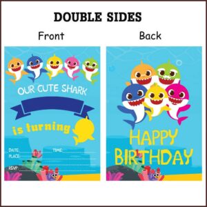 Baby Shark Birthday Invitation Card Template