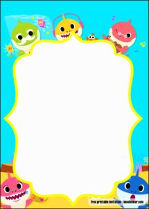 Baby Shark Birthday Invitation Free Template
