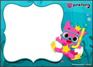 Baby Shark Birthday Invitation Template Free