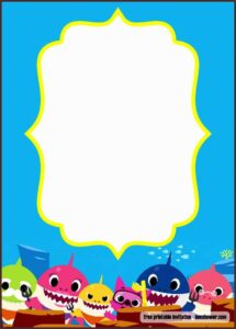 Baby Shark Birthday Invite Template Free